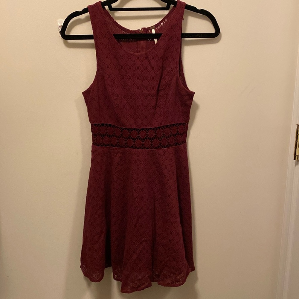 Free people summer maroon dress, size 4
